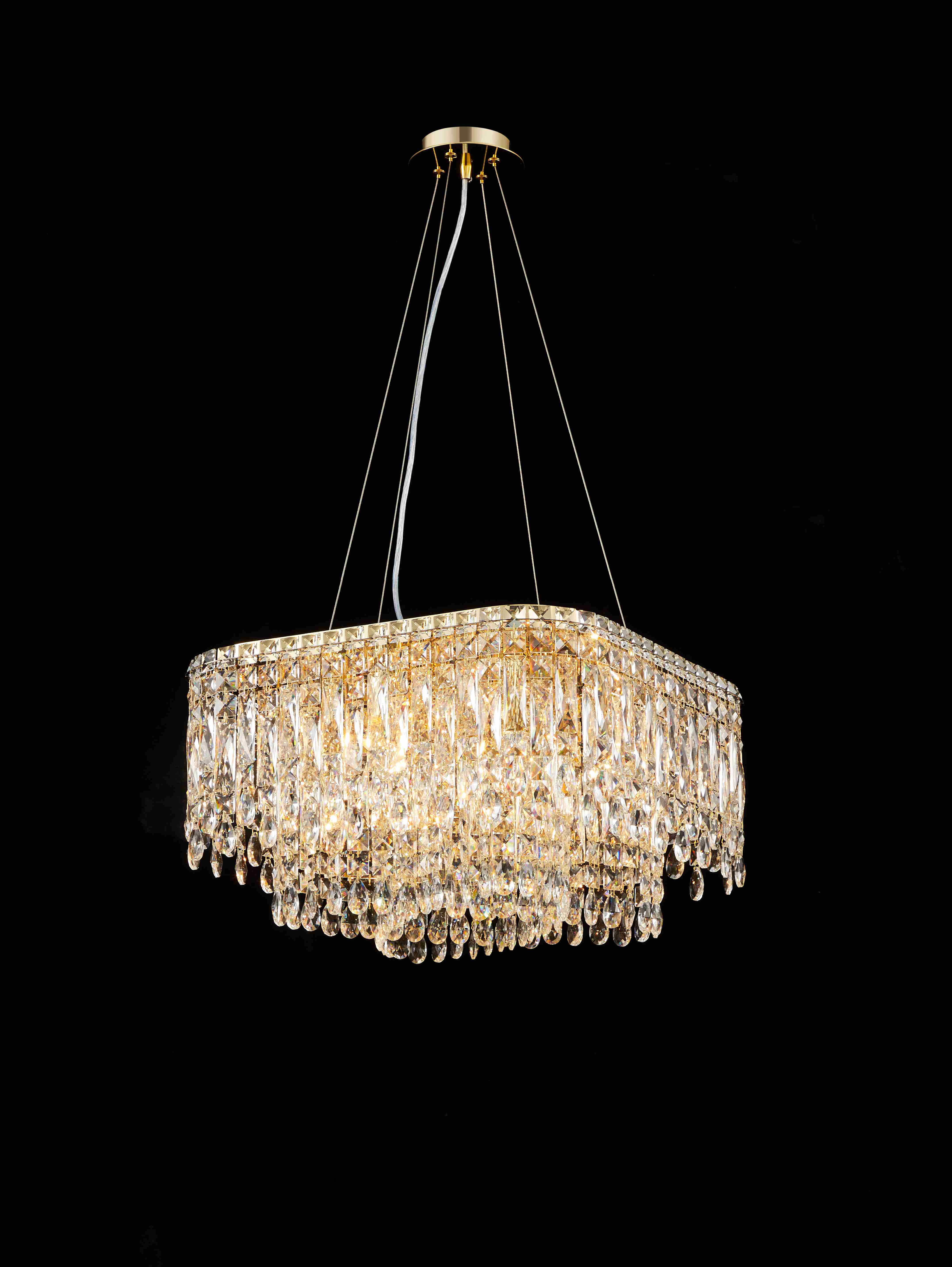 Люстра 500*280, 9*E14, 40W NewRgy Cristallo E67-ф500*H280 H GOLD, H GOLD
