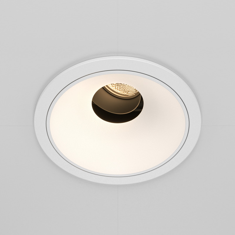 Встраиваемый светильник 8,3*7 см, LED*10W, 3000 К, Wise DL057-10W3K-W Maytoni Downlight, Белый