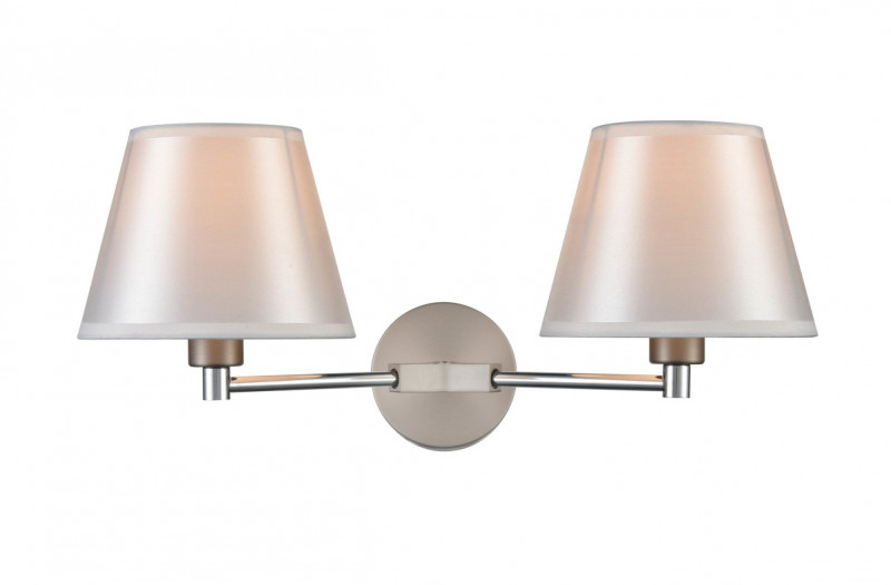 Бра 41*28*20 см, 2*E14 сатин никель Vele Luce Adele VL4003W02