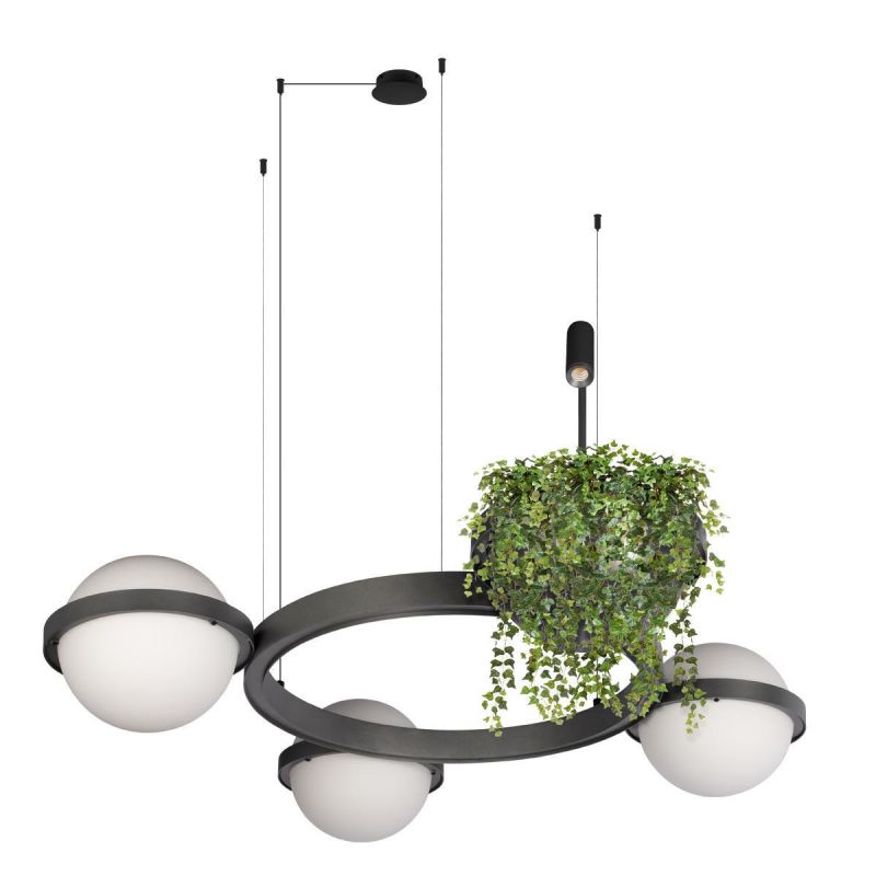 Светильник 75 см, 75W, 3000K, Loft It Jardin 10121/3 Dark grey, черный-антрацит