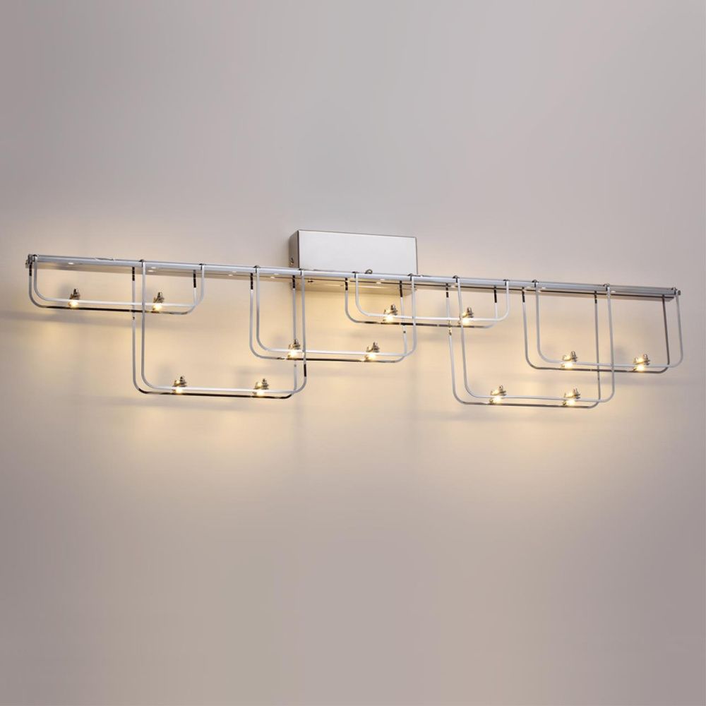 Настенный светильник 85**-21,5 см, 24*LED*12W, 3000K, Odeon Light ZAHA 7059/12WL, хром