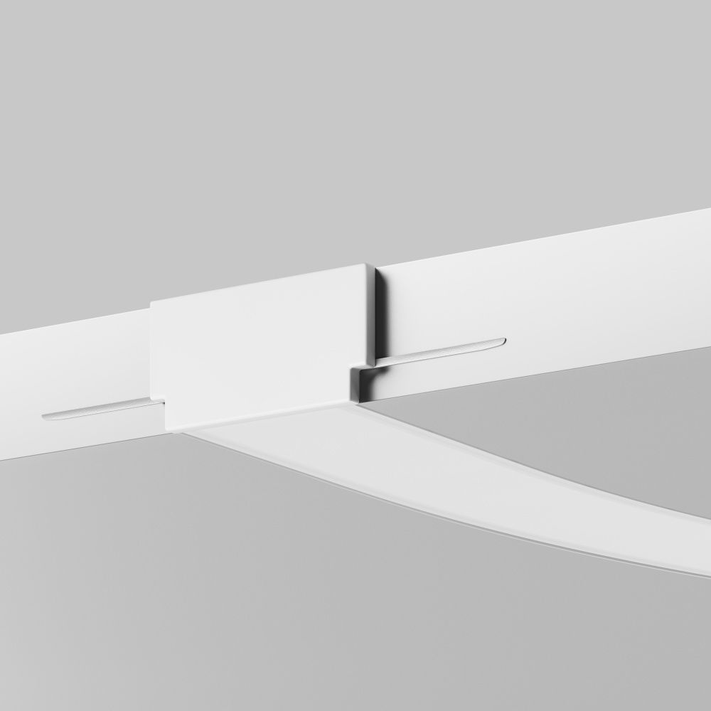 Алюминиевый профиль встраиваемый с боковым изгибом Maytoni Led Strip Встраиваемый со скрытым фланцем профиль Серебро 636003