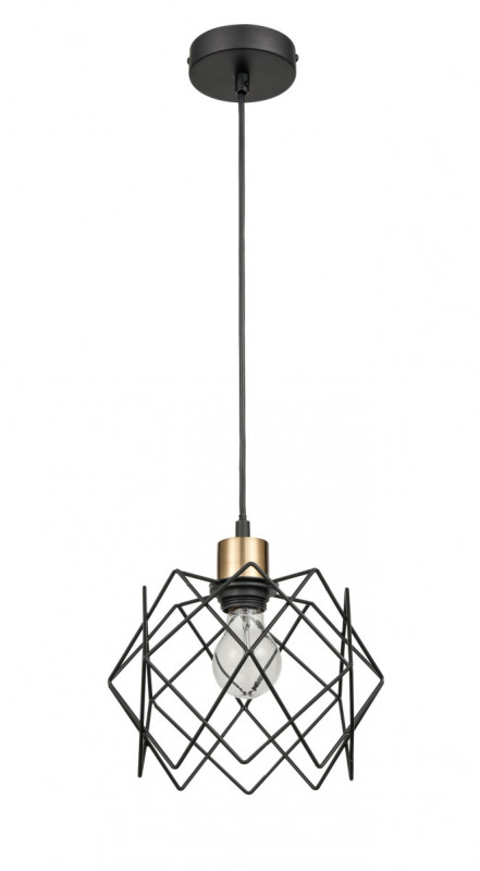 Подвесной светильник  24*145 см, 1*E27 черный, золото Vele Luce Scheletro VL6392P01