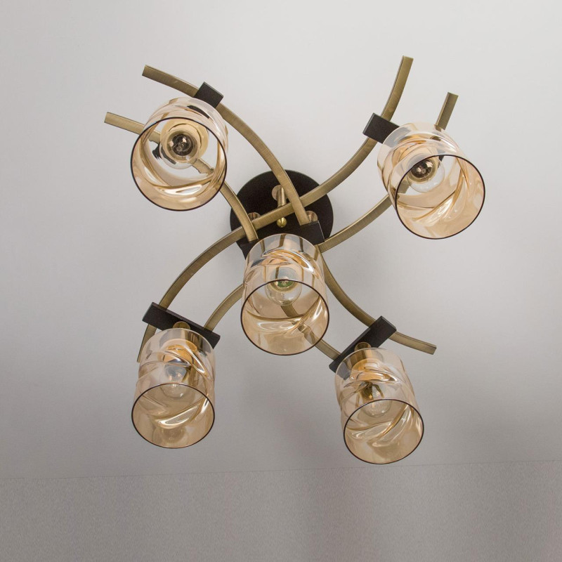 Люстра потолочная Citilux Мерида CL142154 Бронза\Венге 60*60*38