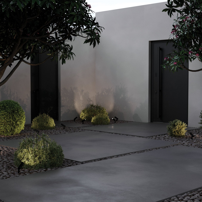 Ландшафтный светильник  2,6*0*8*7,3 см, LED 2W, 3000К, Графит Maytoni Bern O050FL-L2GF3K