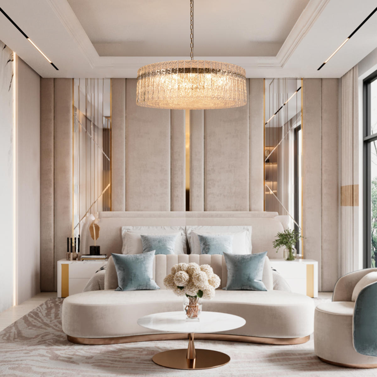 Подвесной светильник 60*30 см, 12*E14 LOFT IT Nevada никель 10297/600 Nickel