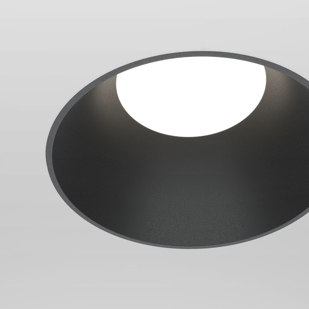 Встраиваемый светильник 10*3 см, вр 7 см, 1*GU10*10W, K, Maytoni Share DL126-GU10-TRS-B, Черный