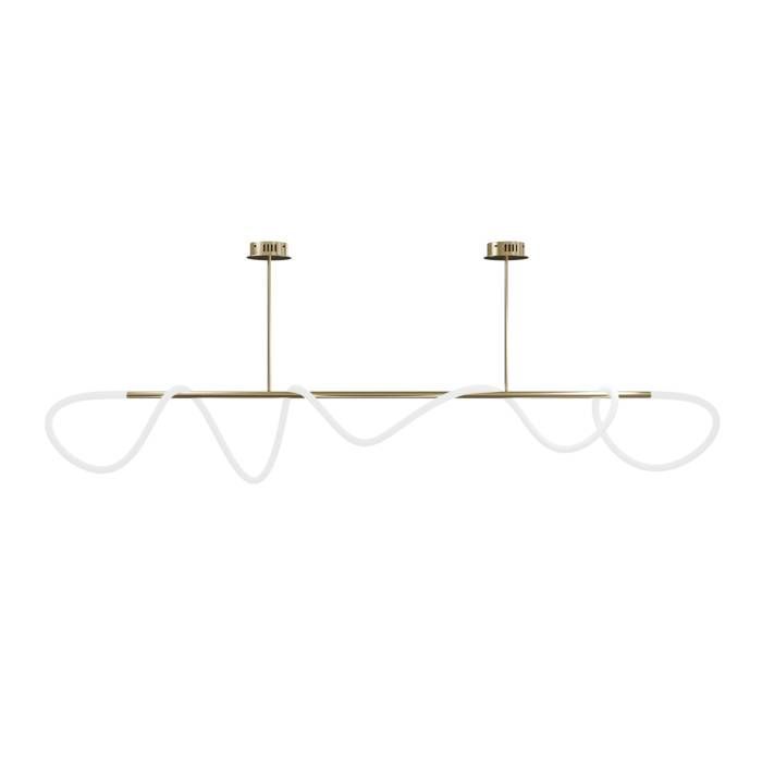Подвесная люстра 150*50-85 см, 1*LED*72W, 3000-6000K, Lightera Nyasa LE117L-150GA WIFI, Латунь