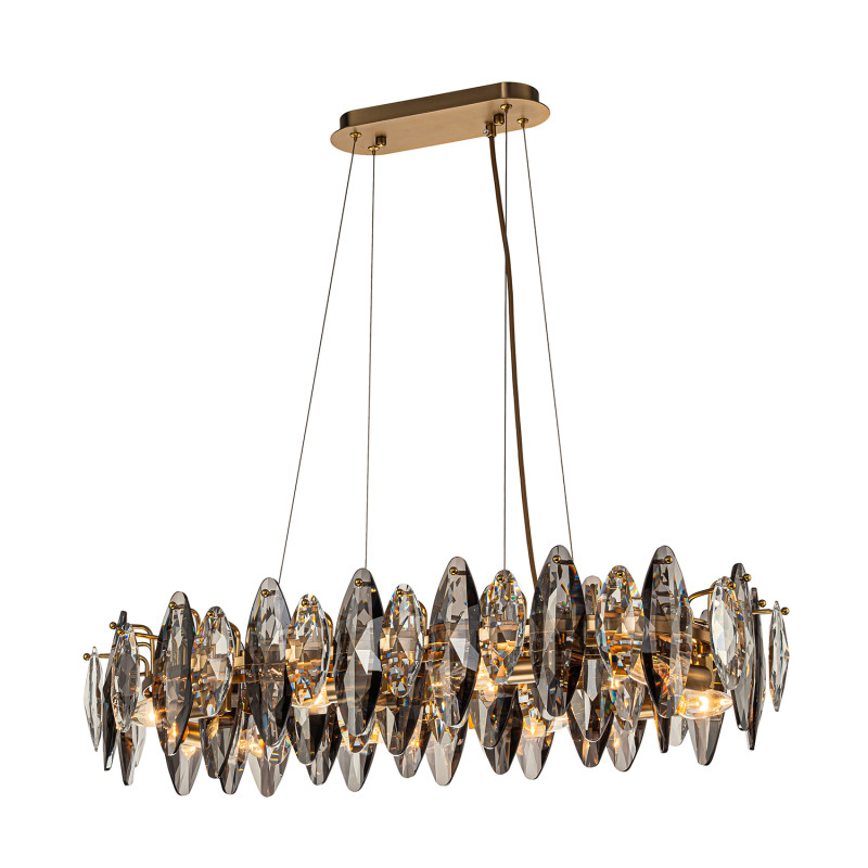 Подвесная люстра 80*40*130 см, 8*E14, 320W, Favourite Glans 4303-8PC латунный