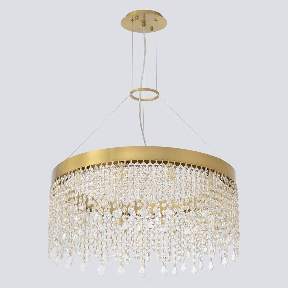 Подвесная люстра 60 см, Crystal Lux AQUA SP12, латунь