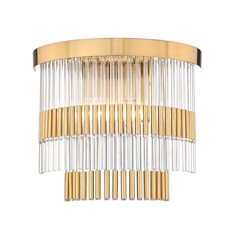 Настенный светильник 30 см, Divinare BRILLANTE 6813/17 AP-2, латунь