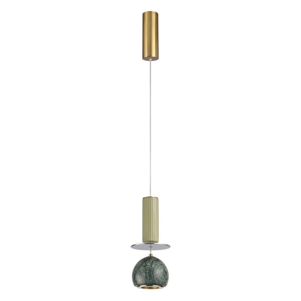Светильник 10 см, 4W, 3000K, Odeon Light 5475/4L, латунь-мрамор