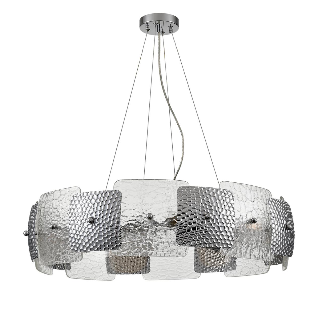 Люстра подвесная 79*63 см, 8*E14 Lumion LIBERTI 6588/8 хром, прозрачный