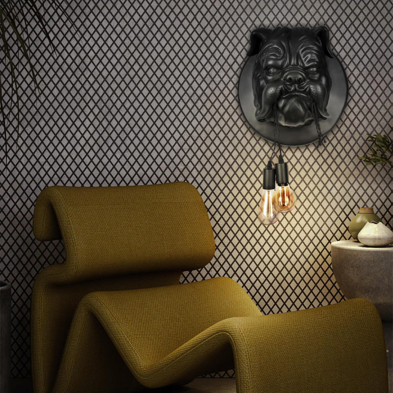 Светильник *41 см, 3*E27*W, Loft It 10177 Black Bulldog, Черный