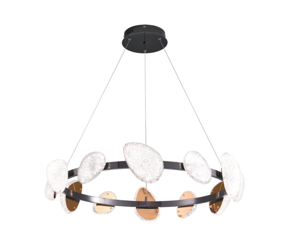 Подвесная люстра 80 см, 72W, 4000K, Kink Light Юнни 07693-12A,29, черный