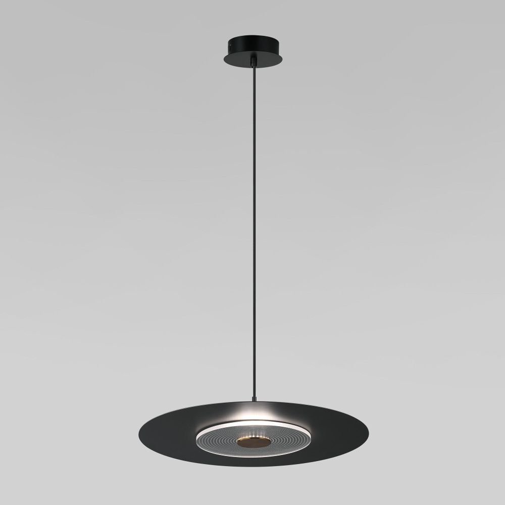 Подвесной светильник 40*40*12-112 см, LED*4W, 4000K, Eurosvet Kontur 40030/1 LED, черный, a069226