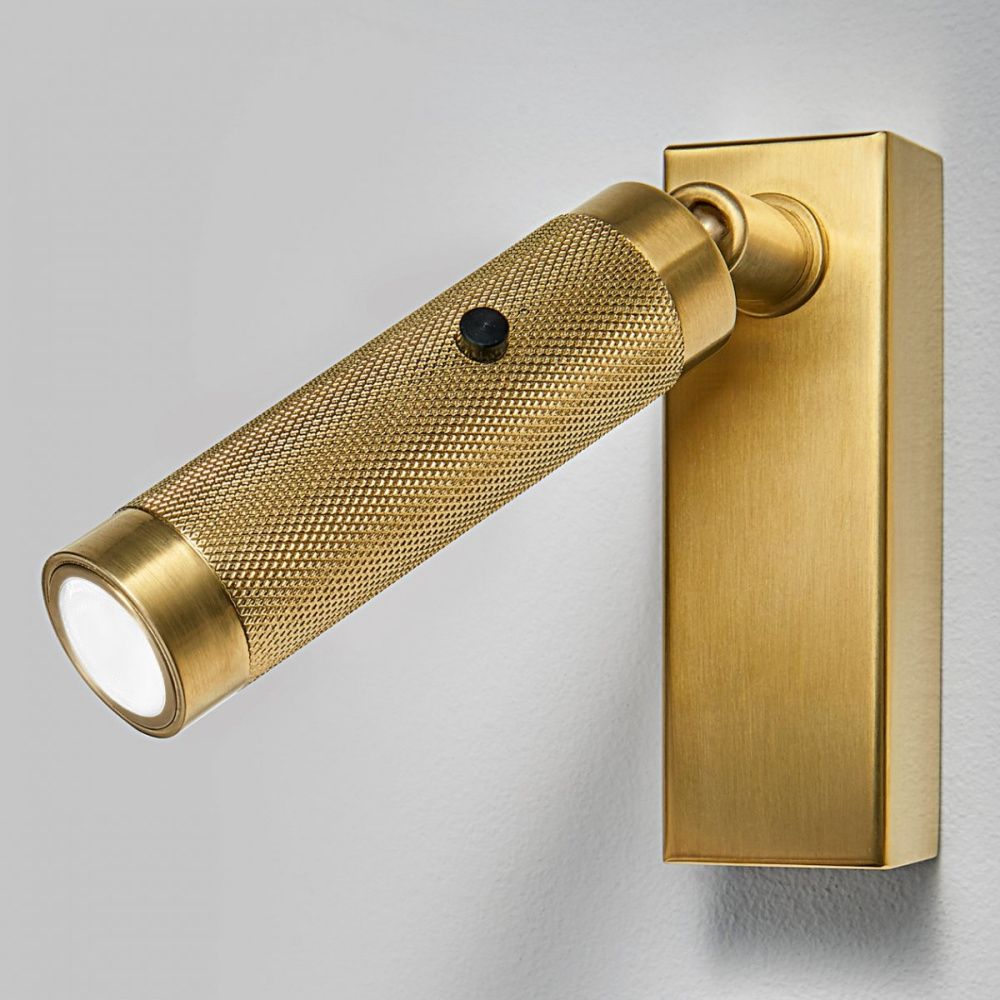 Бра Chelsom WALL LED KNURL BRASS 13*5*13 см, 1*LED*3W, 4000K, ImperiumLoft 44.603, Латунь
