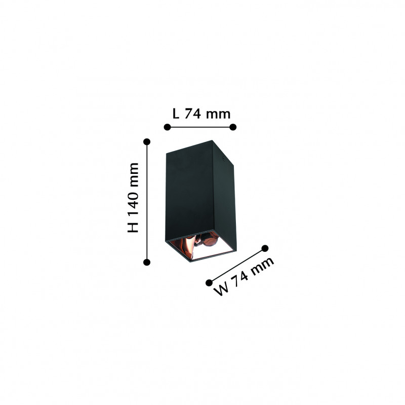 Светильник 7,4*7,4 см, LED 12W, 4000K Favourite Tetrahedron 2400-1U, L74*W74*H140, черный