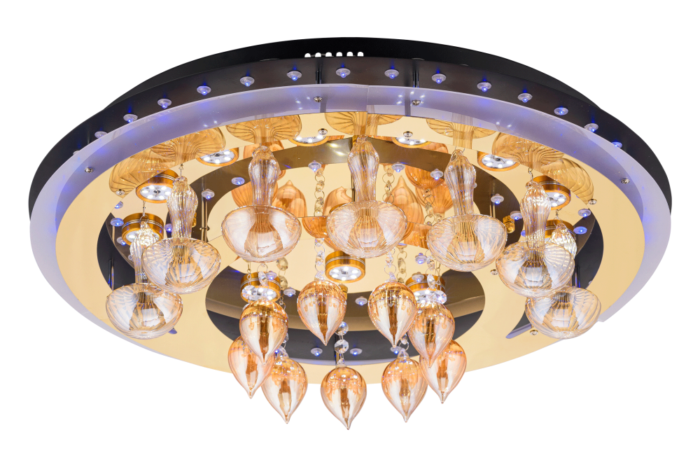Люстра Ø600 x H180, мм, 12*3W(36W), BK+GD MIX(Чёрный+Золото) Sfera Sveta 8269/12 BK+GD MIX