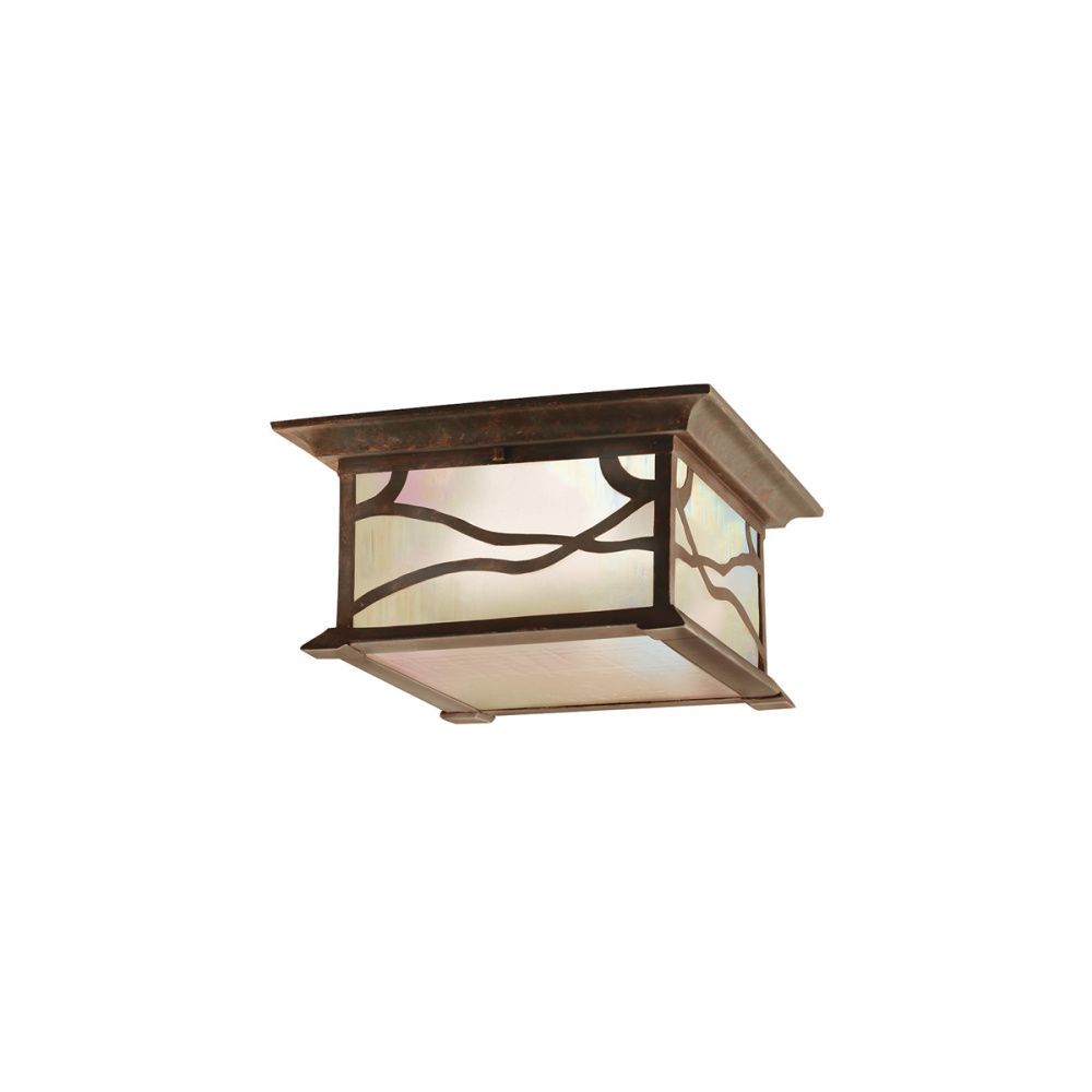 Потолочный фонарь 30*30*16 см, E27*60W, Natural Concepts Kichler Morris (Kh) KL-BEACON-SQUARE-S-WHT, состаренная медь