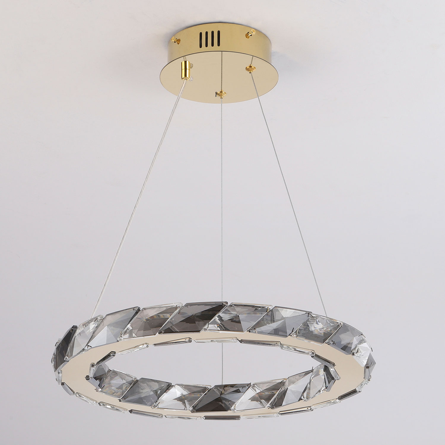 Люстра подвесная 40*150 см, 1*LED*12W 4000K блестящее золото Lussole Citrus LSP-7156
