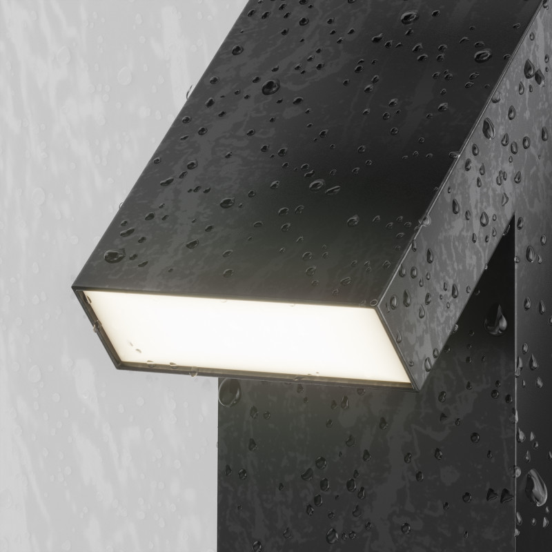 Садово-парковый светильник 18*20*90 см, LED, 15W, 3000К, Maytoni GUSS O592FL-L15GF3K серый
