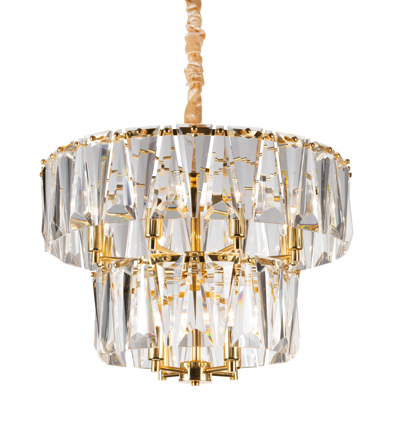 Люстра  620*420, 12*E14, 40W NewRgy Cristallo 5513E/12 GD, Золото