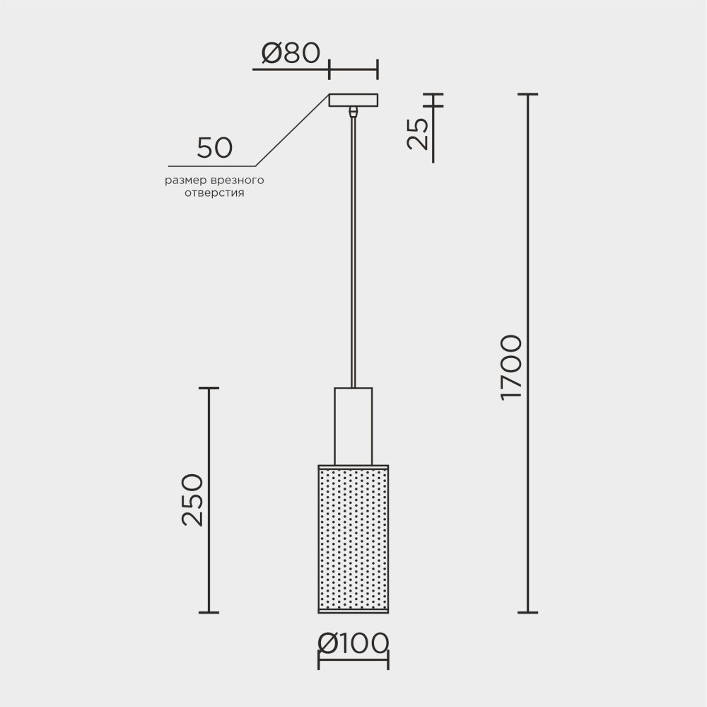 Подвесной светильник 10*48/170 см, 1*Е27 MODEMODERN MD.0655.100 черный