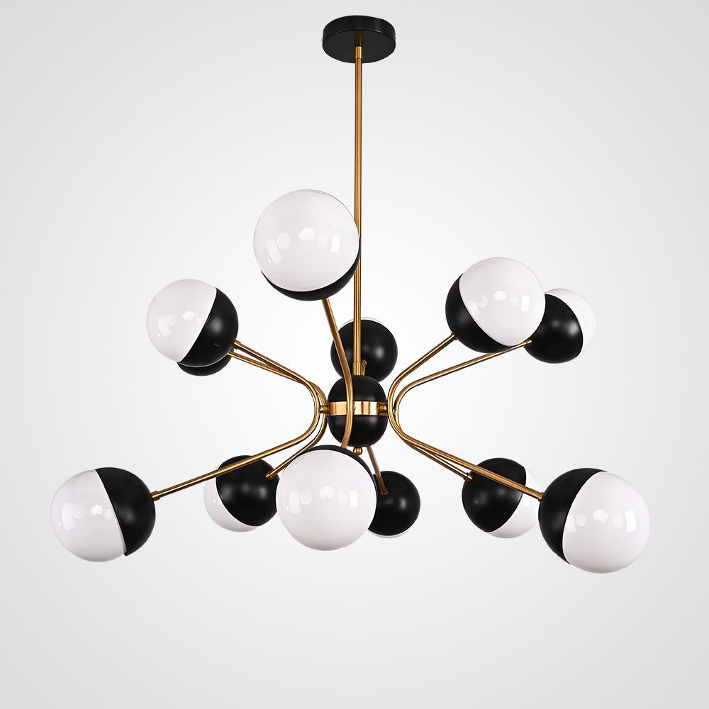 Люстра на штанге Rewire Custom Orb Chandelier in 1950 80*80*100 см, 12*LED*25W, ImperiumLoft 40.1328.MT.20.CH, Латунь