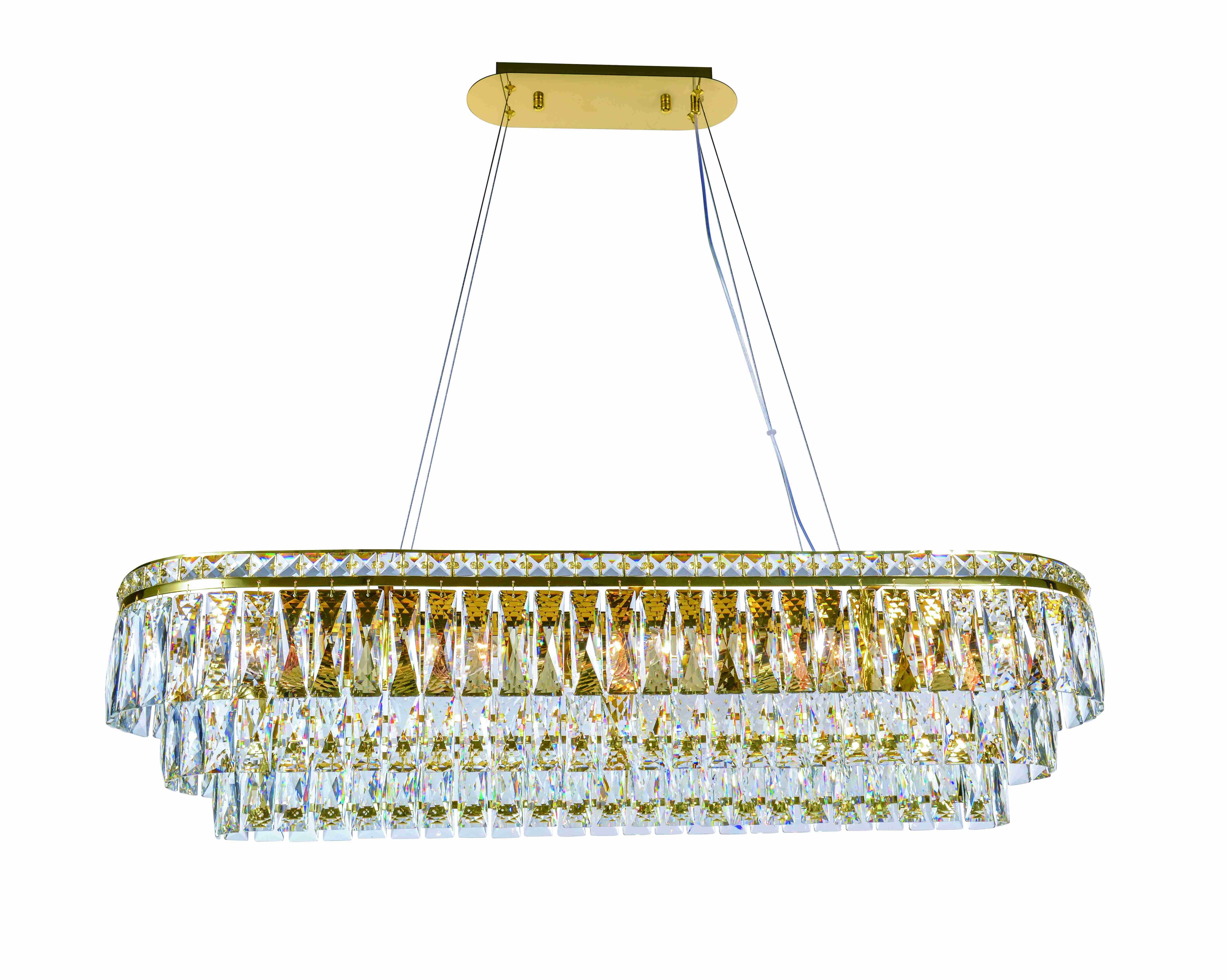 Люстра 1000*300*360, 10*E14, 40W NewRgy Cristallo 2785E/10A GOLD+CLEAR, Золото+прозрачный