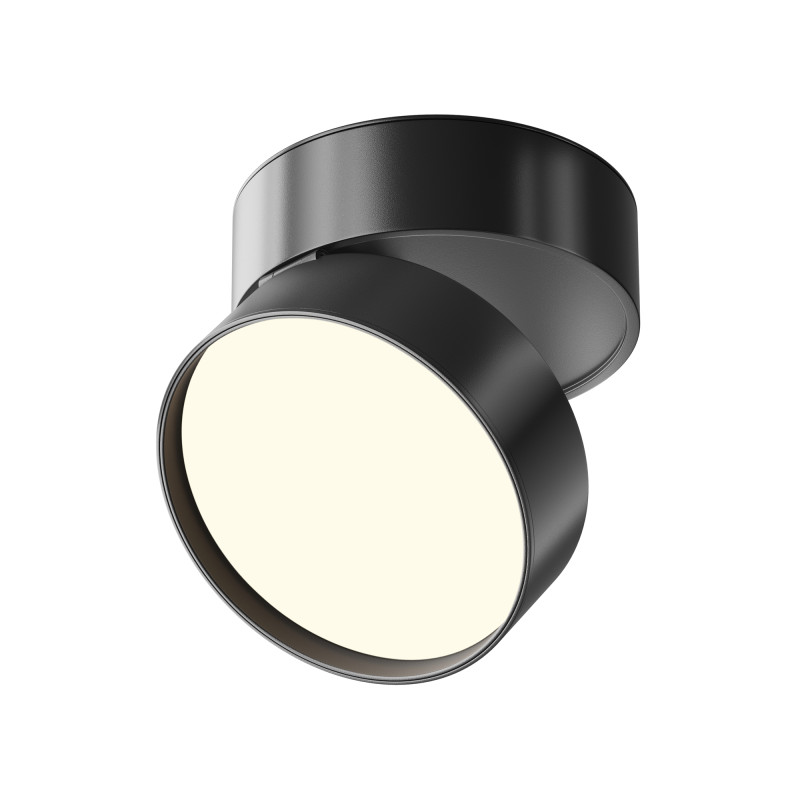 Накладной светильник 12*12*8,2 см, LED, 18W, 4000К, Maytoni Technical ONDA C024CL-18W4K-B-1 черный