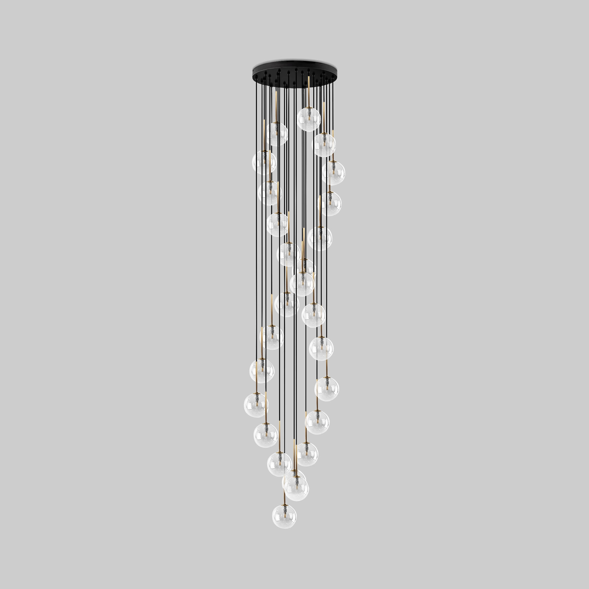Подвесной светильник 62*62*240 см, 26*G9, W,  TK Lighting Aurora 10258, черный;золото