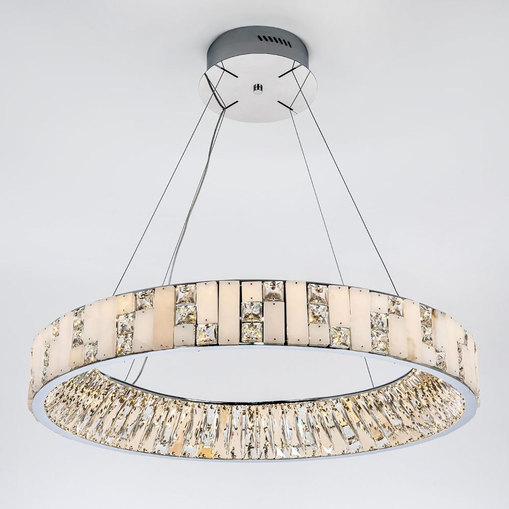 Подвесная люстра 80x80x40см, LED, 93Вт, 3000 / 5500K, Modelux ML.6988.800P CR Хром