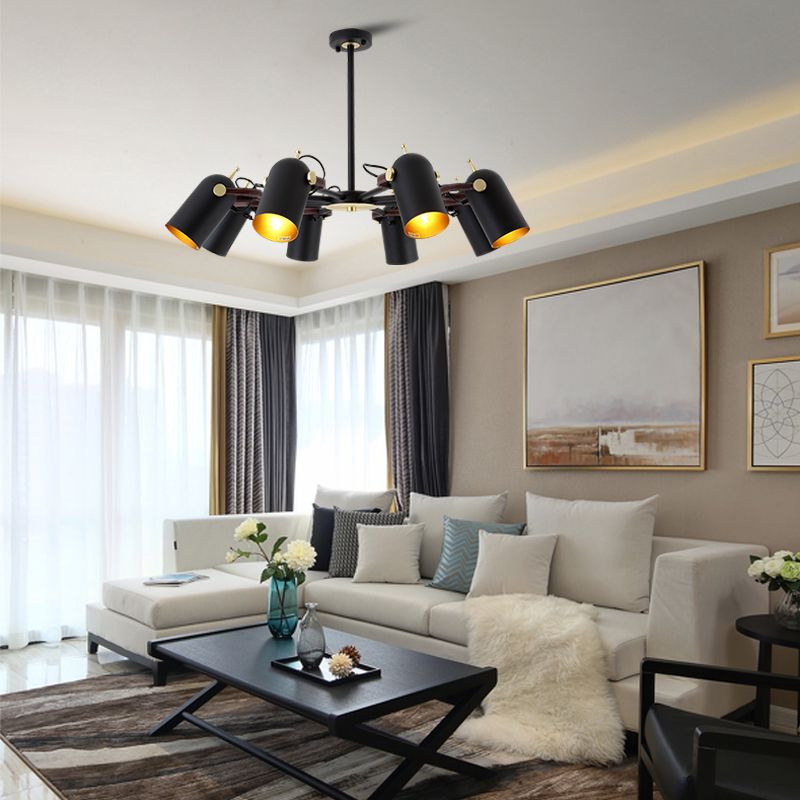 Люстра на штанге BULLET B D70 70*70*40 см, 3*E27*60W, ImperiumLoft BULLET-B01, Чёрный