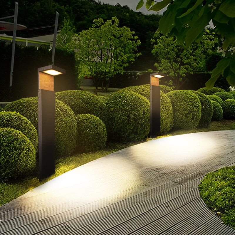 Уличный светильник 10*12 см, 1*LED*5W, 3000К Loft It 100001/600 Oak, Черный, золото