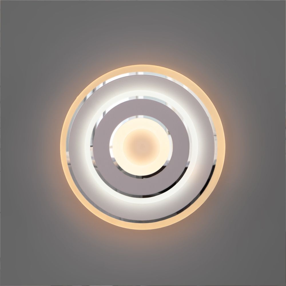Настенный светодиодный светильник Eurosvet 90185/1  EURa047468, 15W LED, 4200K, диаметр 20 см, хром-белый