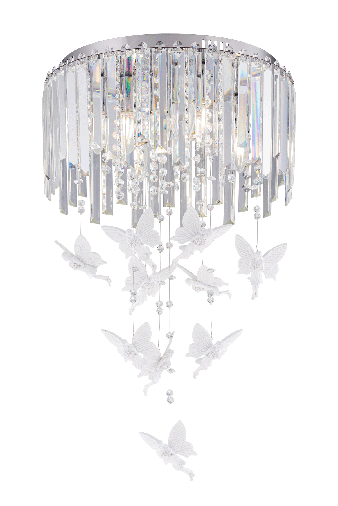Люстра 400*650, 6*E14, 40W NewRgy Cristallo 5648R/6A CHROME+CLEAR, Хром+Прозрачный