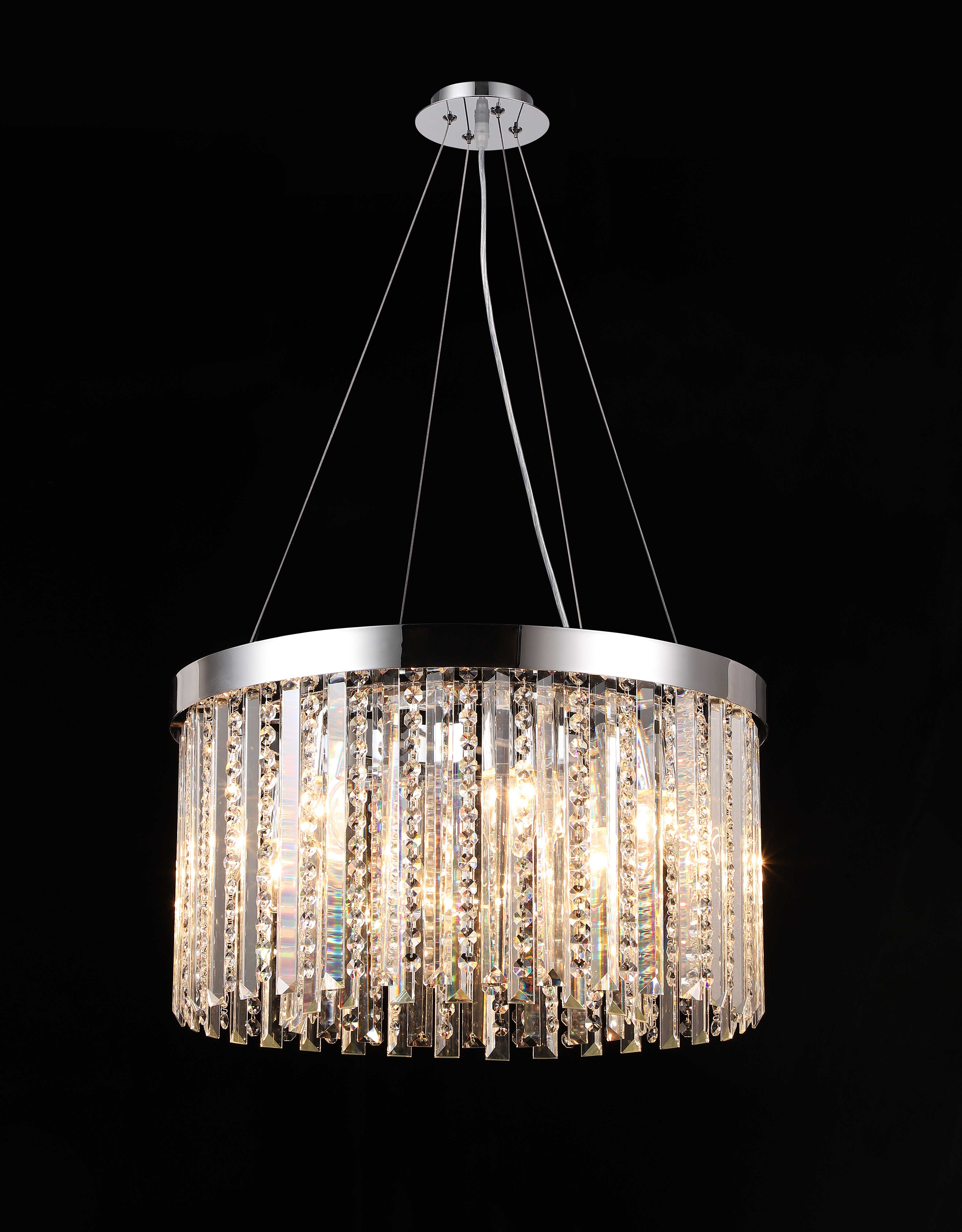Люстра  400*280, 6*E14, 40W NewRgy Cristallo DH30-ф400 CHROME, Хром