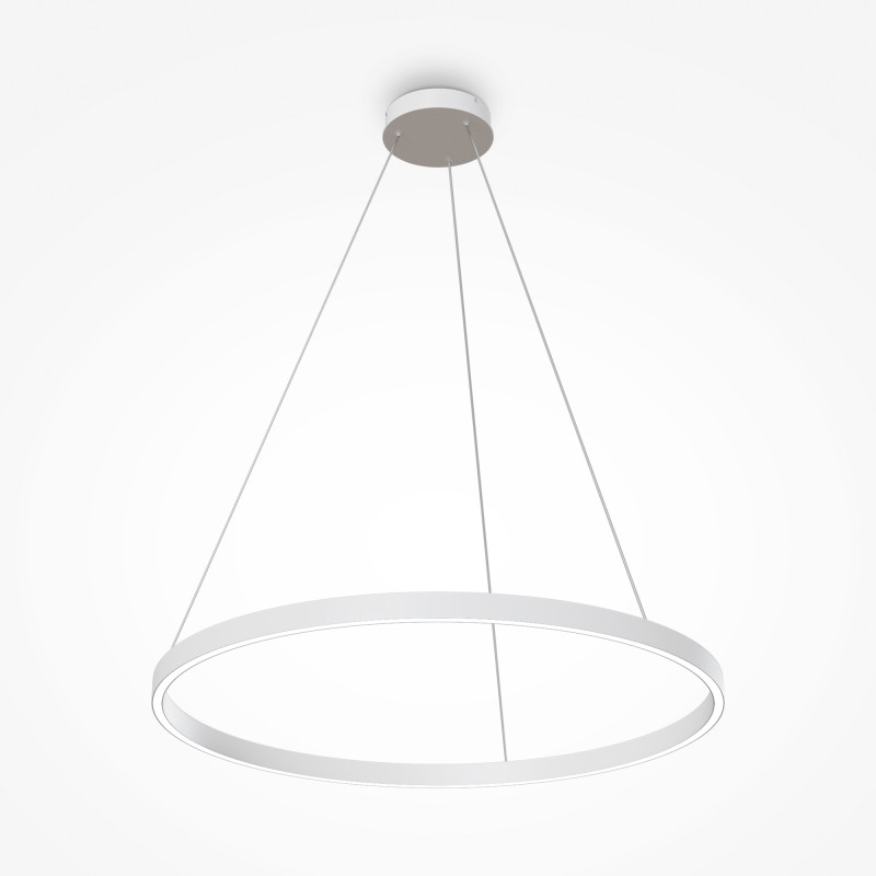 Подвесной светильник 80*127,5 см, LED, 51W, 3000К-4000К, Maytoni Rim MOD058PL-L42WK белый