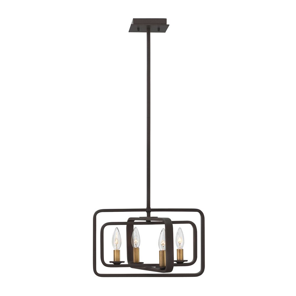 Люстра *38*38-117 см, E14*60W, Natural Concepts Hinkley Quentin HK-QUENTIN-4P-A, бронзовый металлик