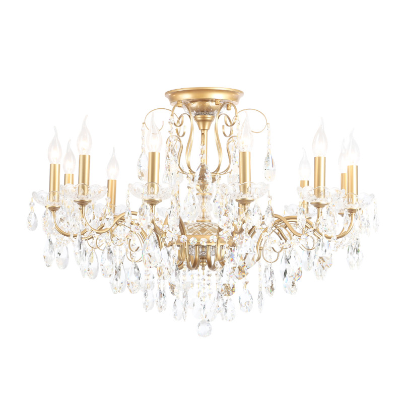 Светильник потолочный 88*62 см, 12*E14*40W Золото Crystal Lux MONTANA PL12