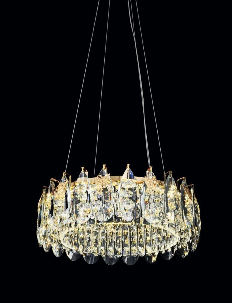 Люстра D907-600, D600 / H170 LED, 80W, 3000/4000/6000K, Alva Donna, Золото