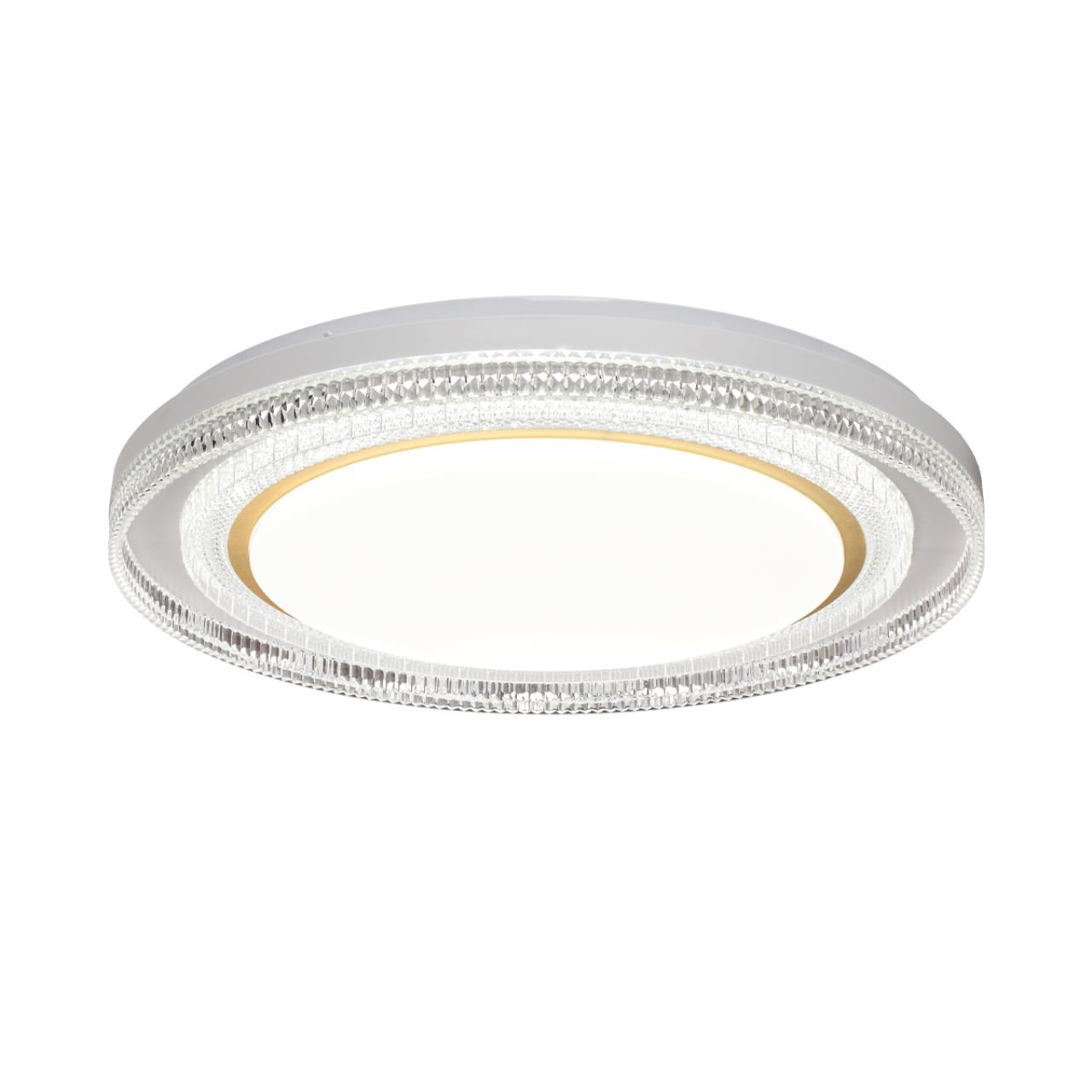 Cветильник 49*7,5 см, LED 70W, 3000-6000 К, IP43, белый/золотистый, пластик Sonex Suzy Gold, 7641/EL