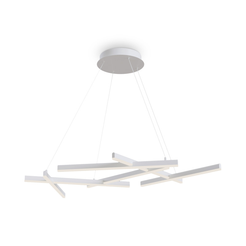 Подвесной светильник 102*71,5*320 см, 6* LED, 80W, 3000К-4000К, Maytoni LINE  MOD016PL-L80WK белый