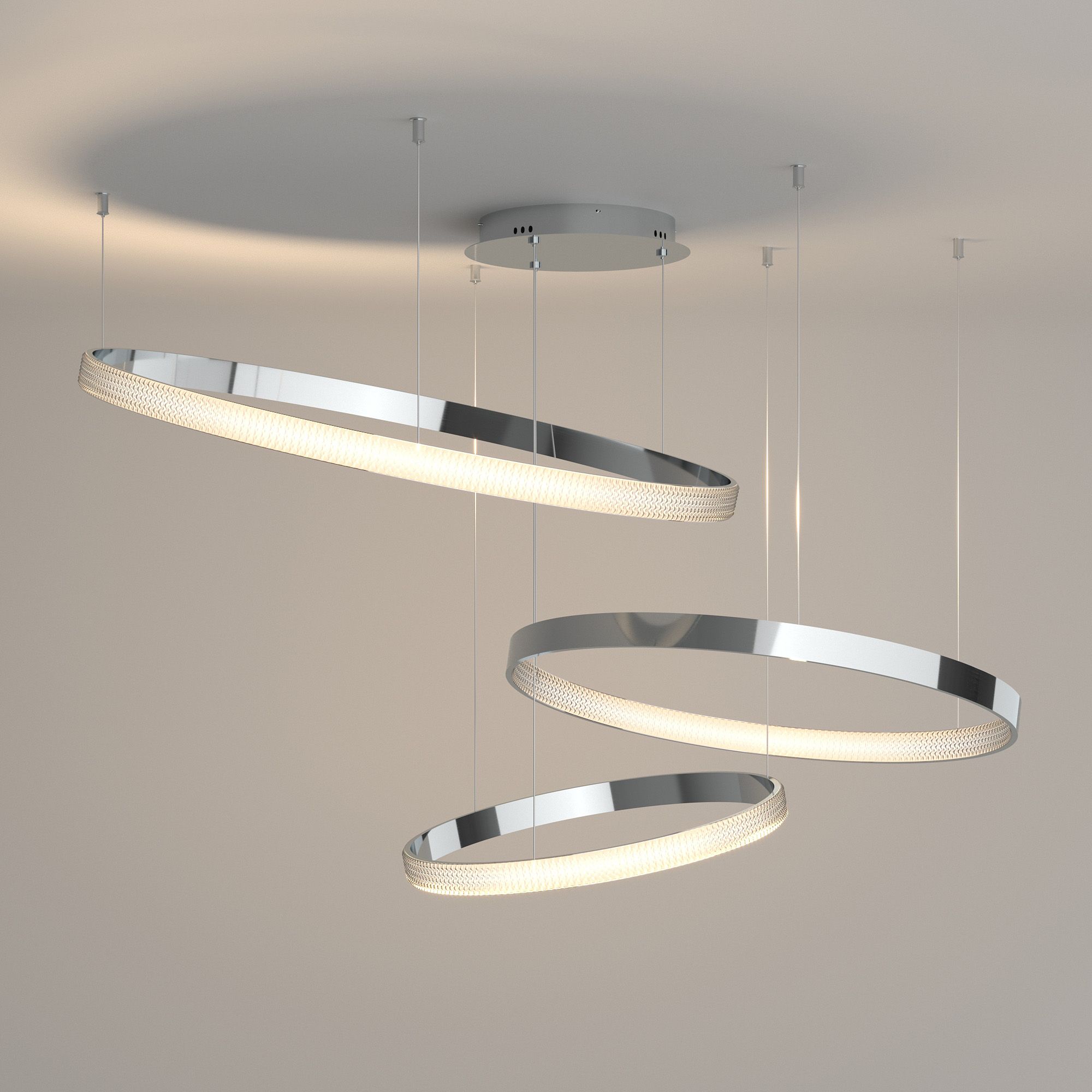 Светильник 114*93*110 см, *LED, 100W, 3300;4200;6500 Eurosvet Posh 90175/3, хром