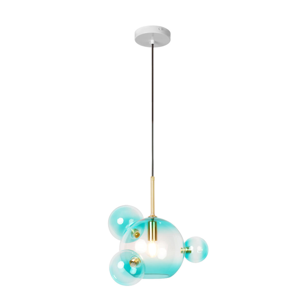 Подвесной светильник 39*31 см, 1*E14*40W LOFT IT Bolle 2027-P4 Blue mini золото