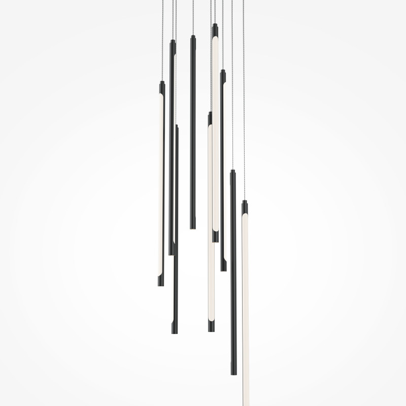 Каскадная люстра 35*35*352,5 см, LED, 46W, 3000К, Maytoni Light stick MOD236PL-L54B3K черный