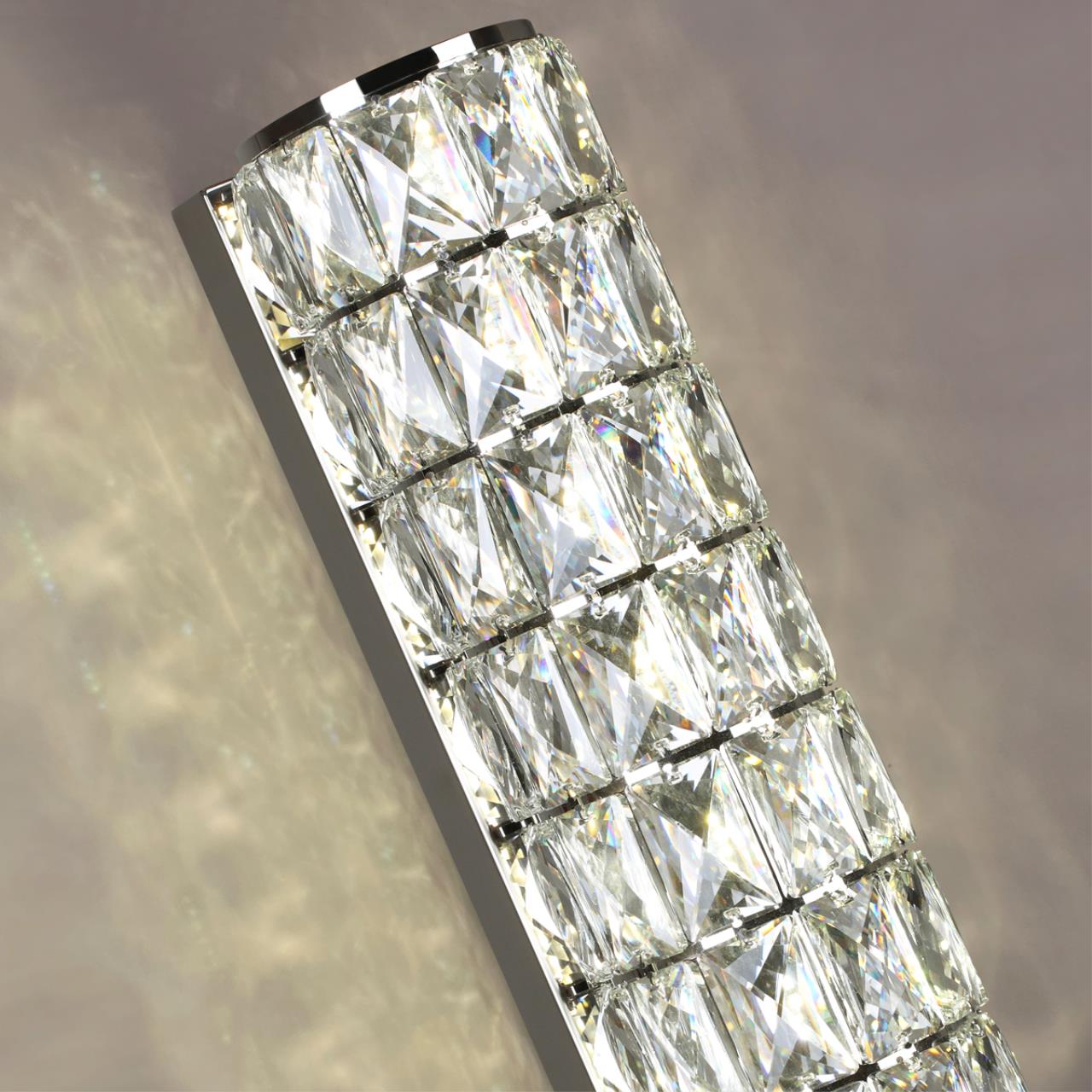 Бра 11,5*11*42 см, 1 LED*8W, 4000 К, Odeon Light Panta, хром 4927/8WL