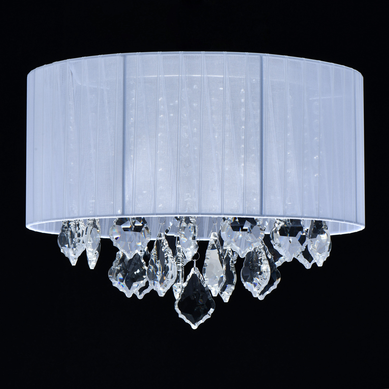 Люстра 40*27 см, 4*E14 хром/белый/прозрачный MW-Light Жаклин 465015904