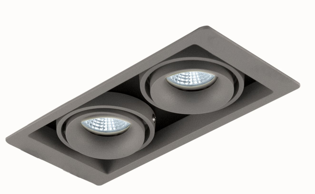 Встраиваемый светильник Donolux DL18615/02WW-SQ Silver Grey/Black Серебисто-серый/черный